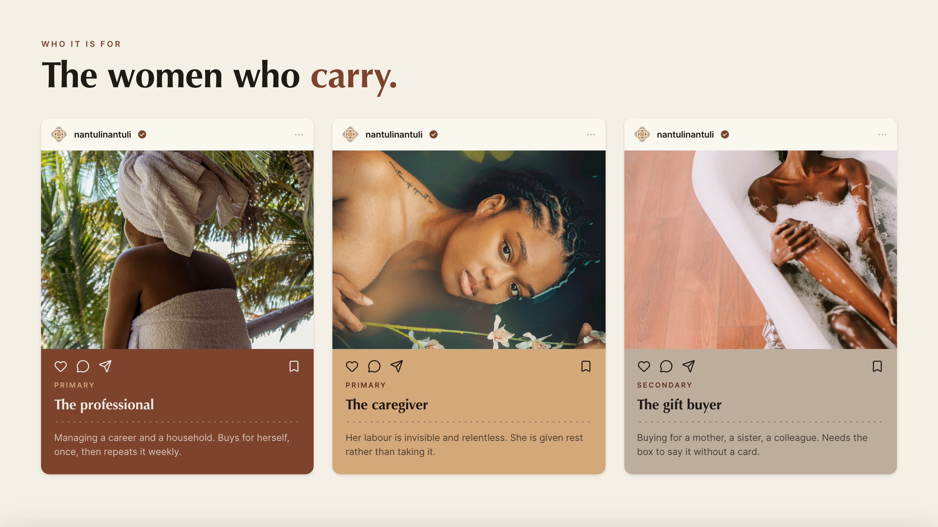 Audience, the women who carry